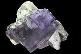 Lustrous Purple Cubic Fluorite Crystals - Morocco #80343-1